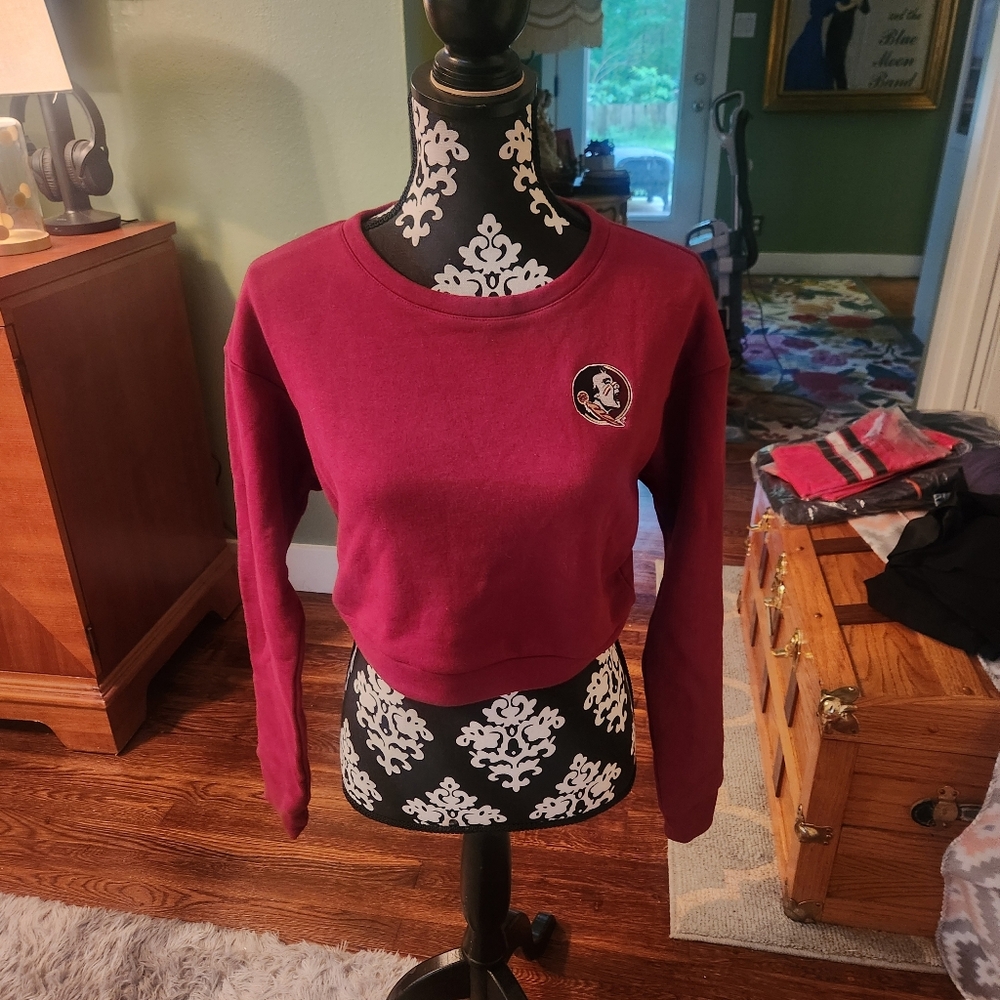 Long Sleeve Crop Top FSU Seminoles Women Shelby And Grace Medium